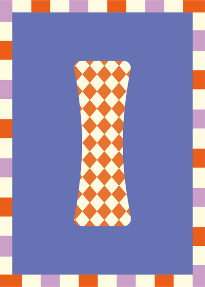 Letterposter Blauw