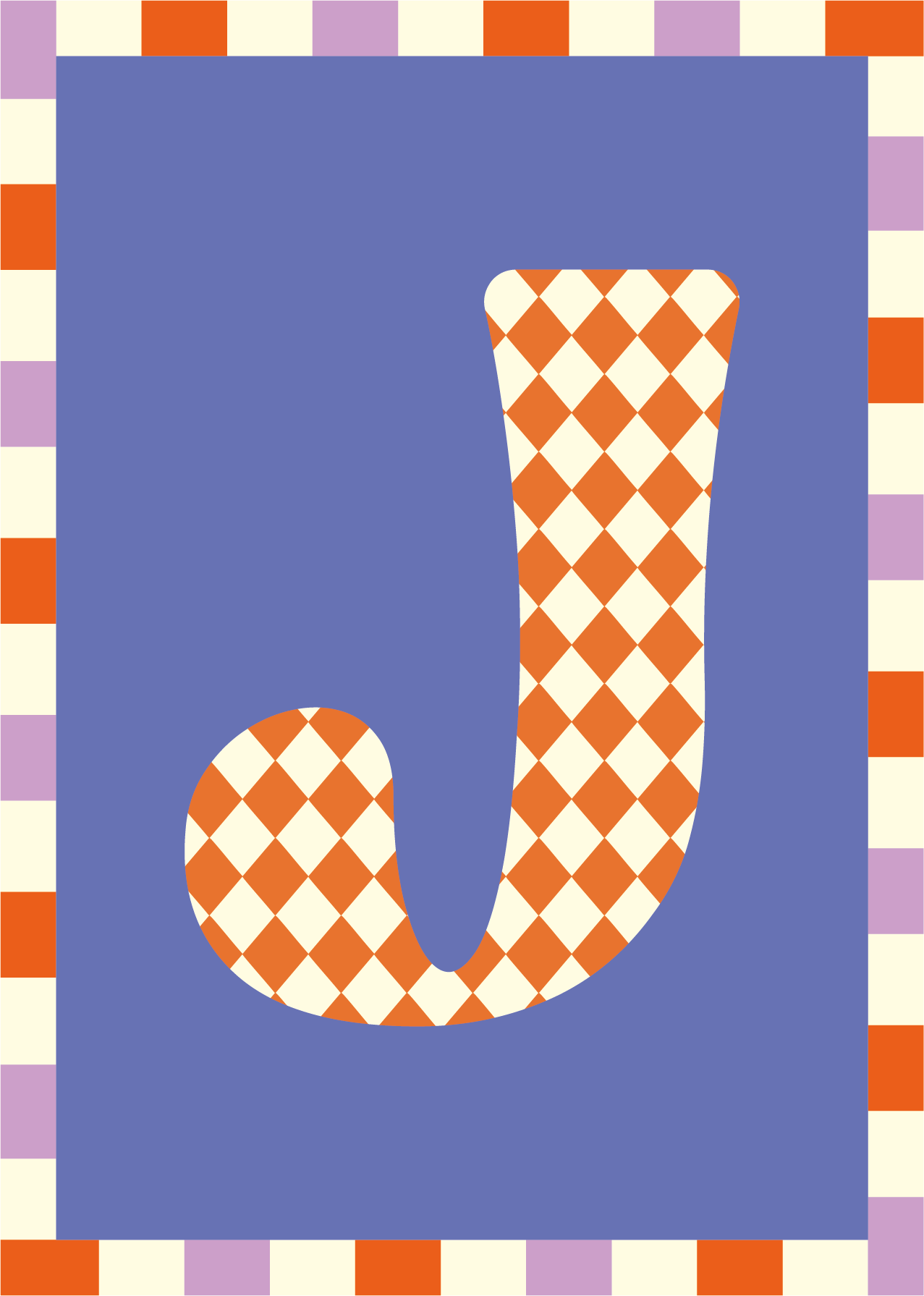 Letterposter Blauw