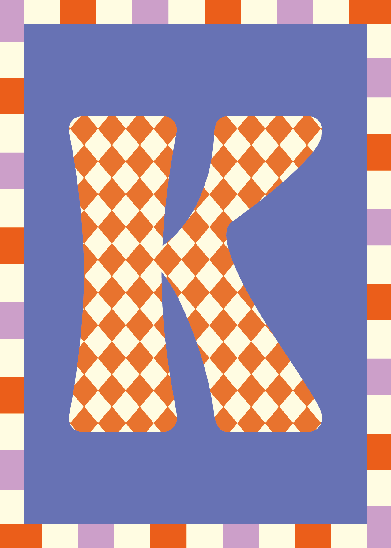Letterposter Blauw
