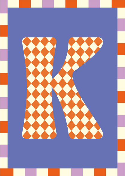 Letterposter Blauw
