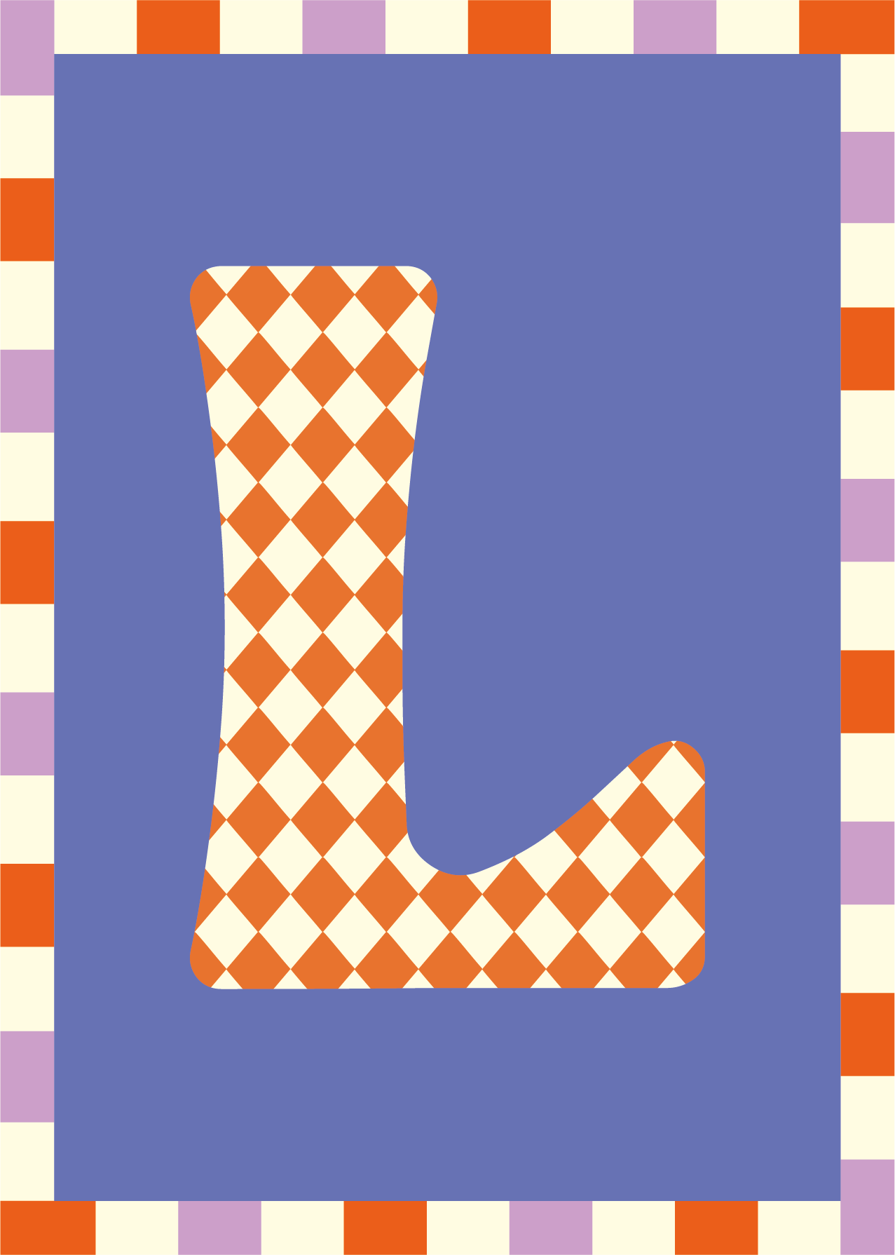 Letterposter Blauw