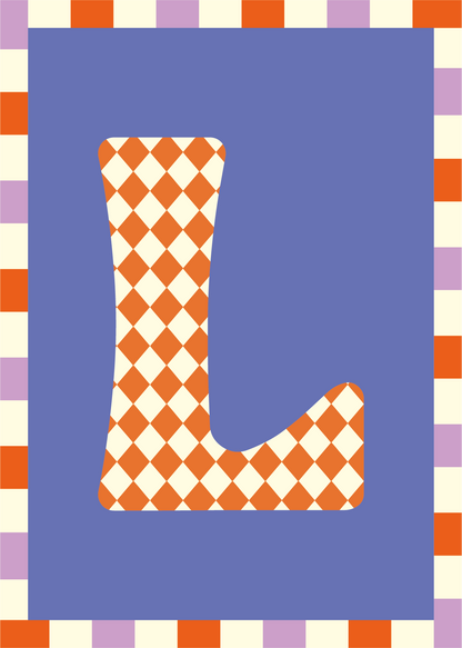 Letterposter Blauw