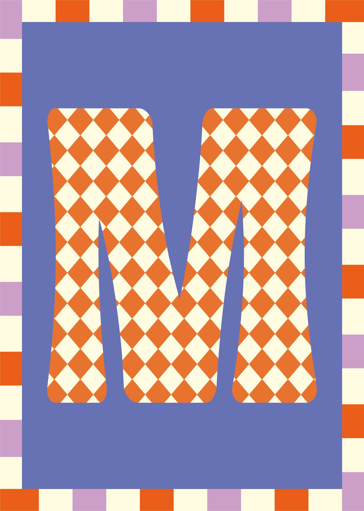Letterposter Blauw