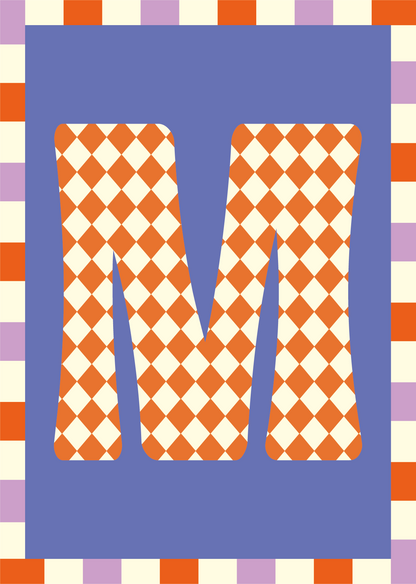 Letterposter Blauw
