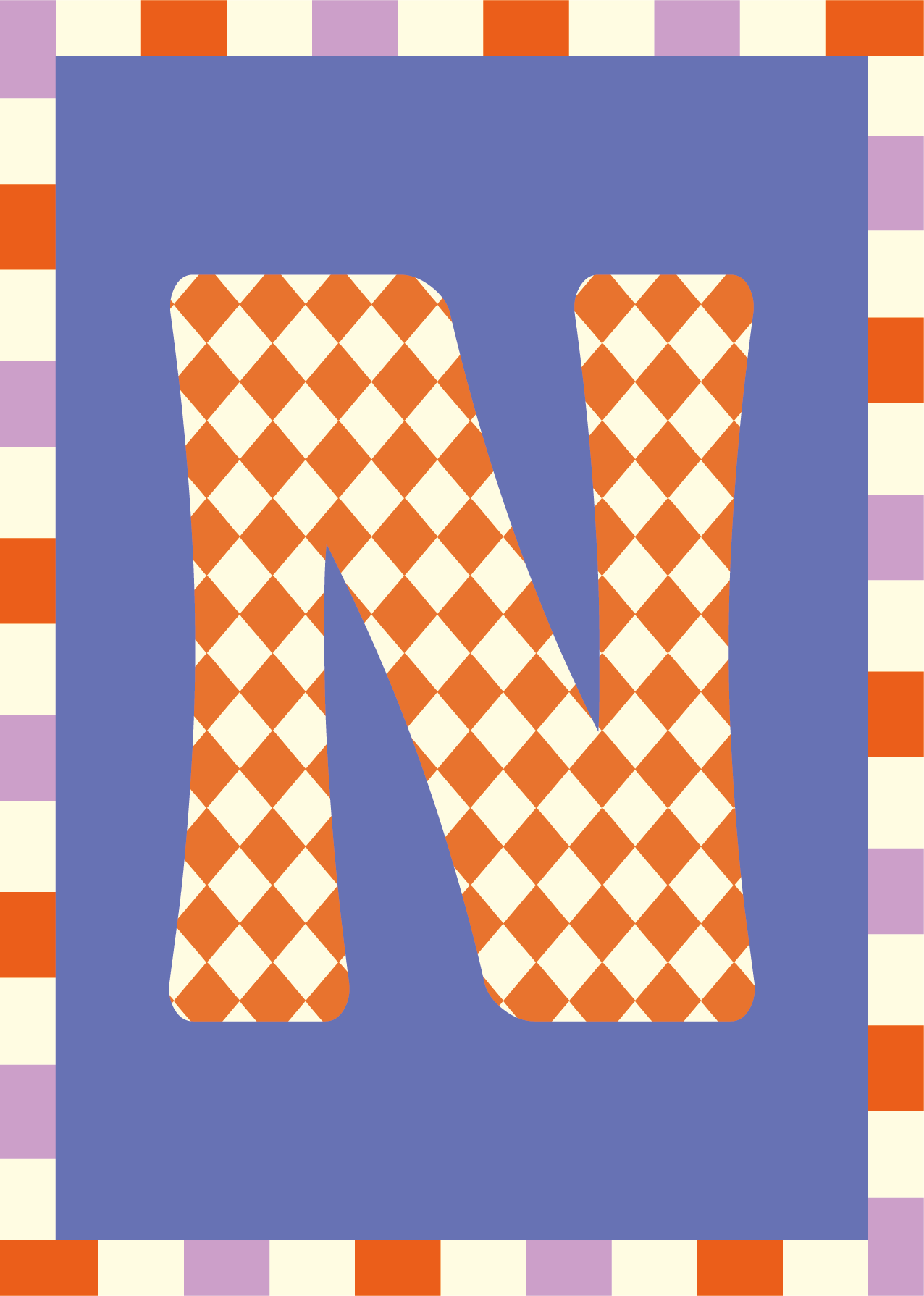 Letterposter Blauw