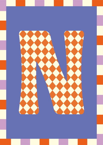 Letterposter Blauw