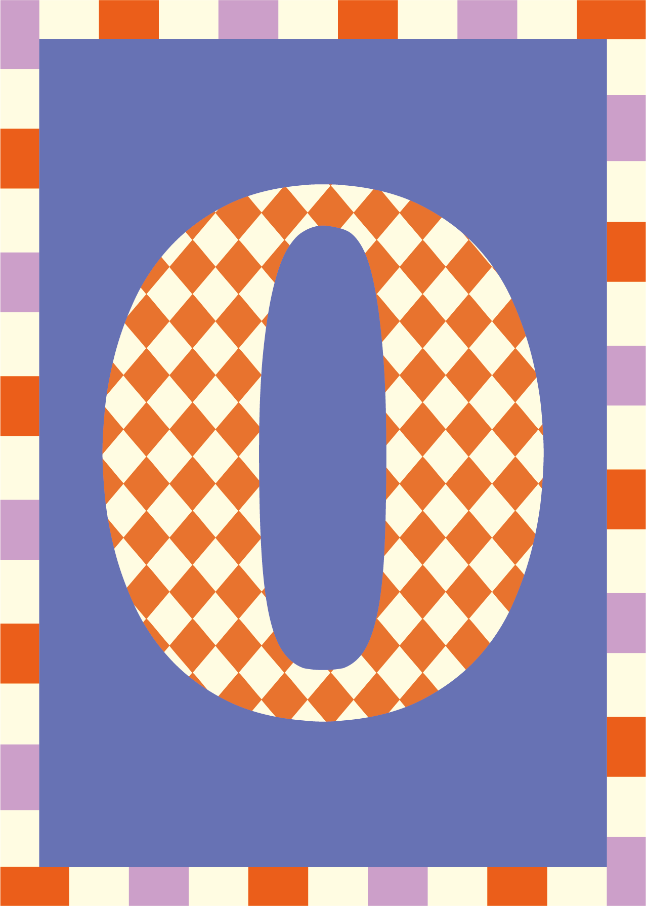 Letterposter Blauw