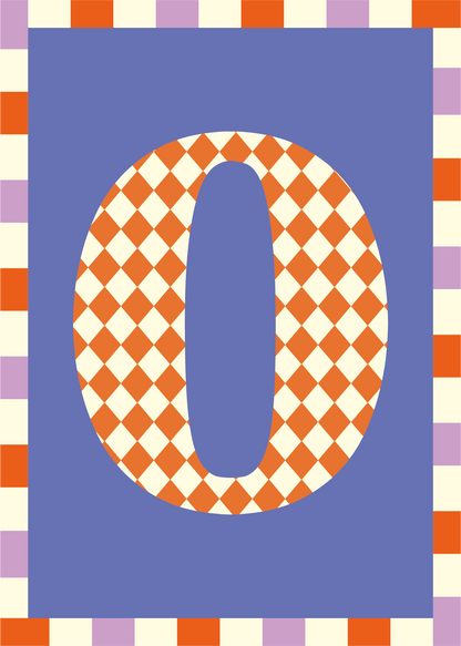 Letterposter Blauw
