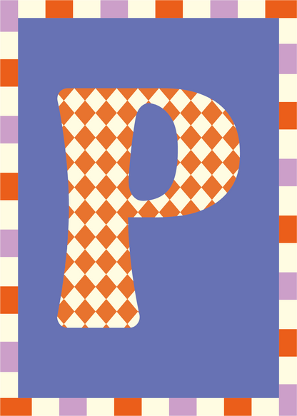 Letterposter Blauw