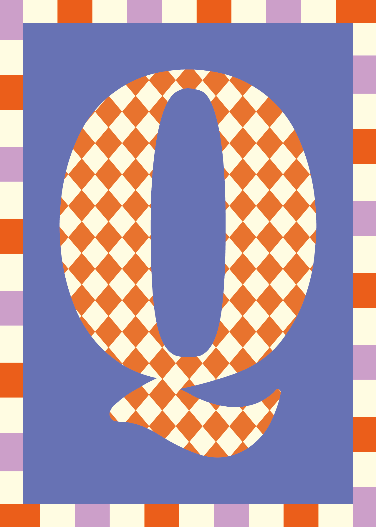 Letterposter Blauw
