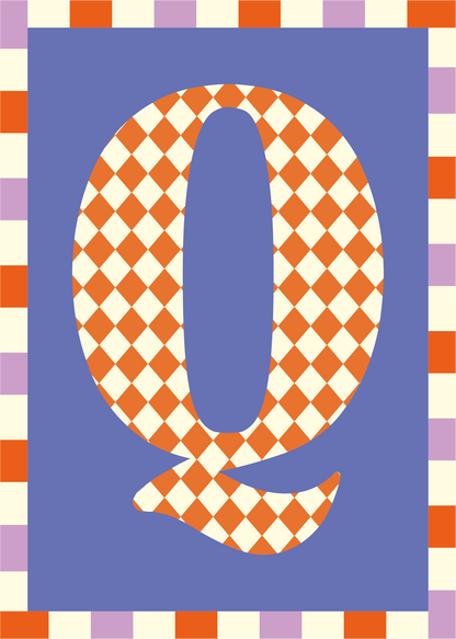 Letterposter Blauw