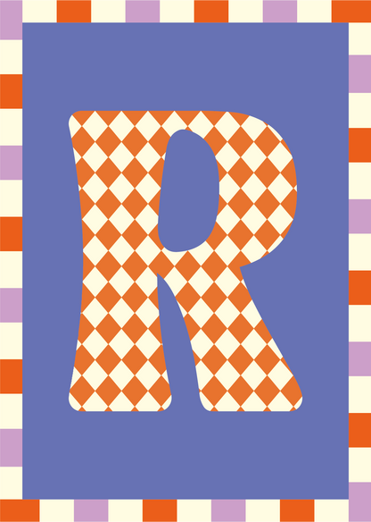 Letterposter Blauw