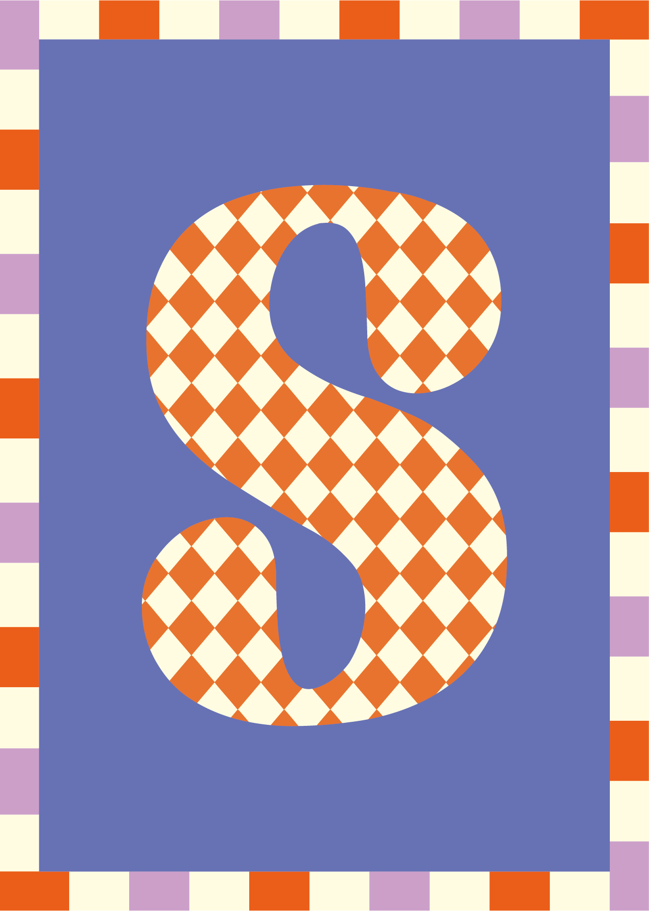 Letterposter Blauw