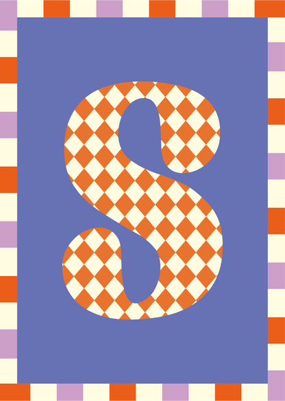 Letterposter Blauw