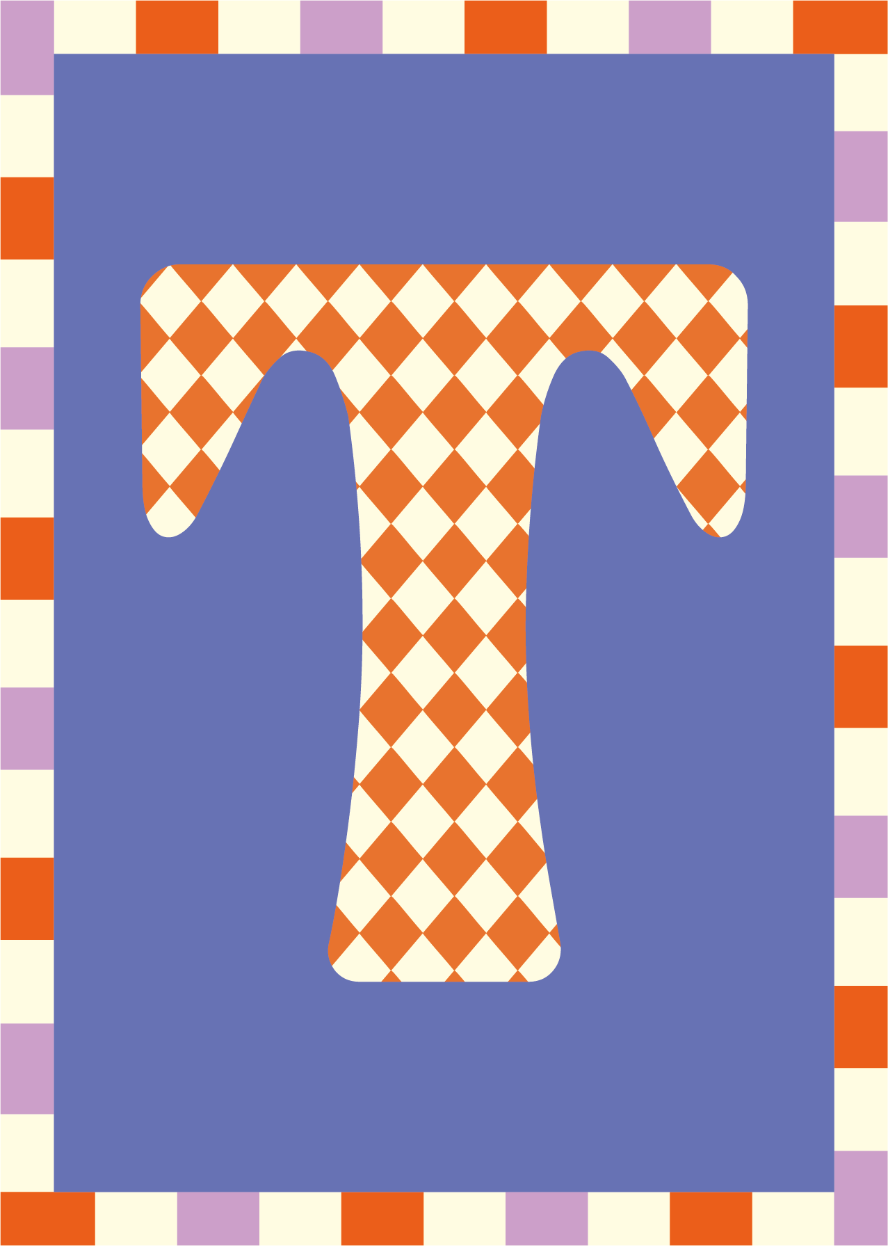 Letterposter Blauw