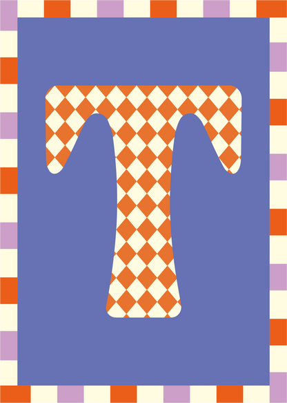 Letterposter Blauw