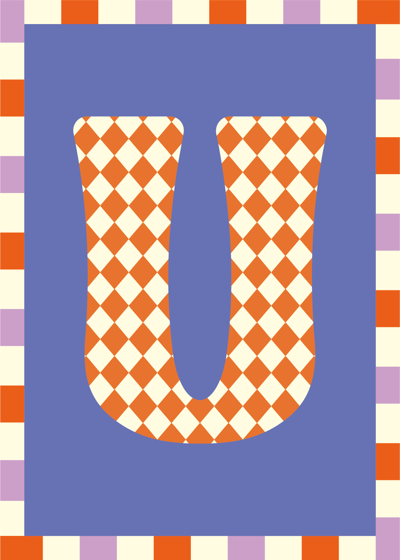 Letterposter Blauw