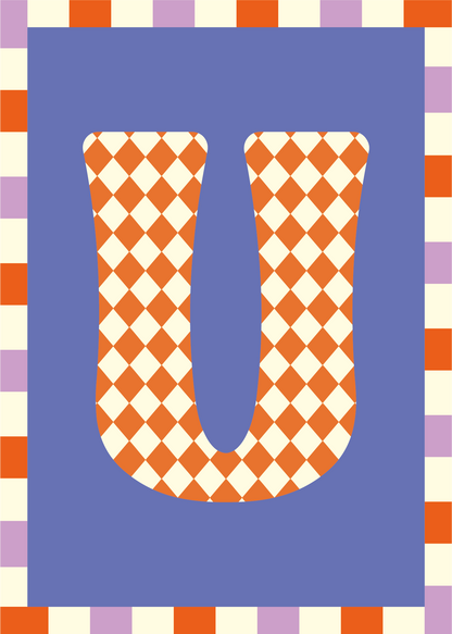 Letterposter Blauw