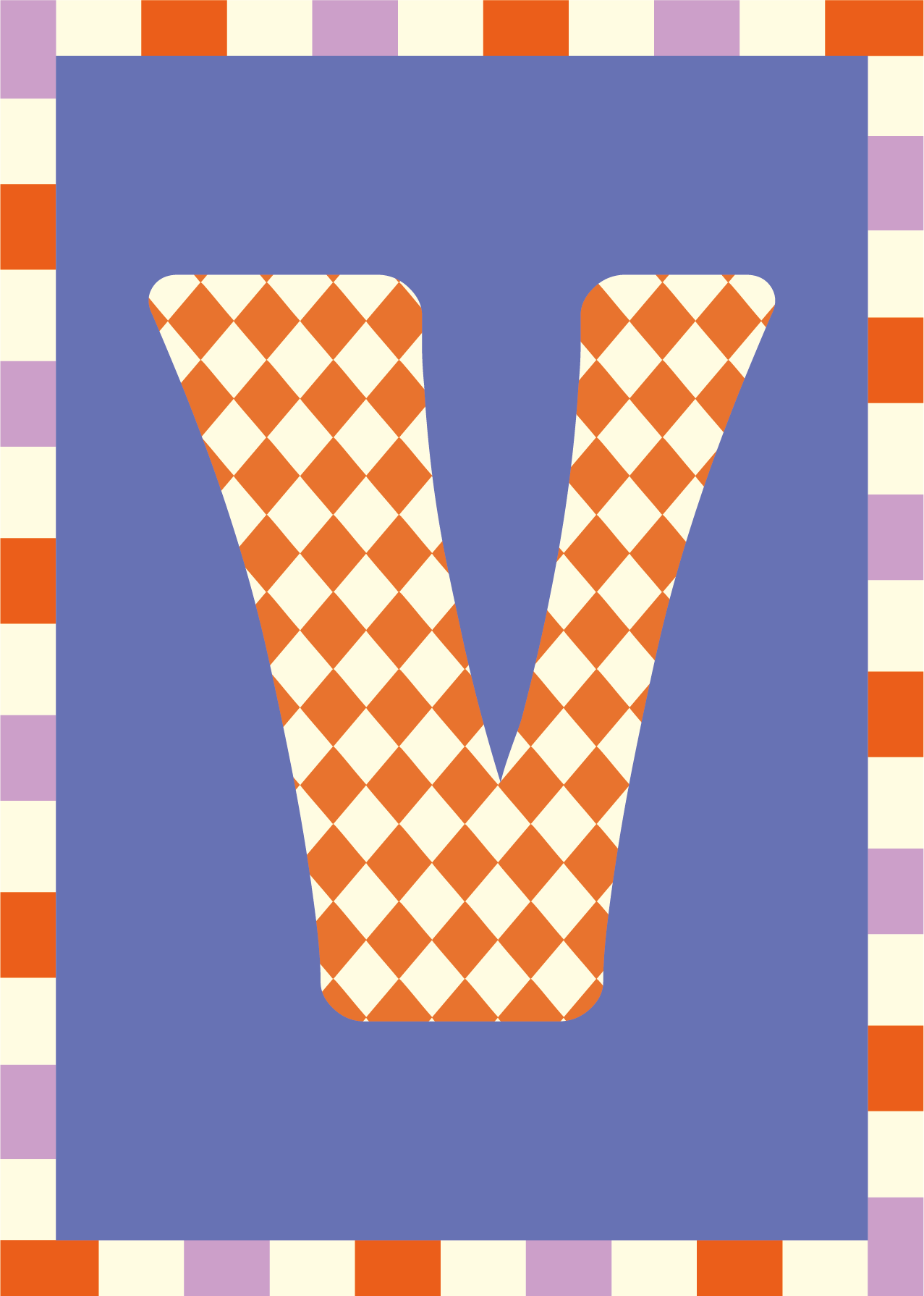 Letterposter Blauw