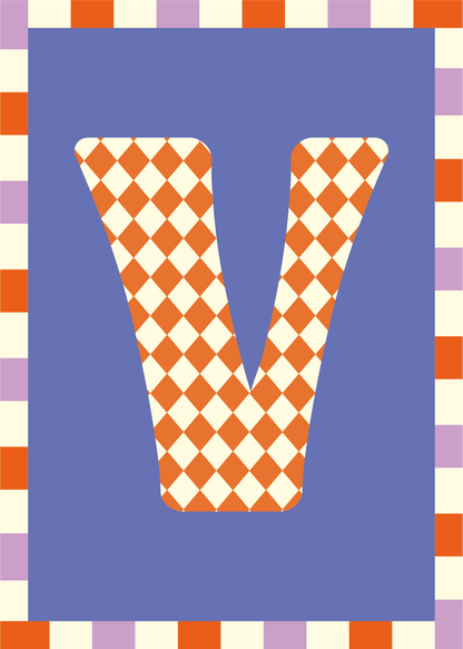 Letterposter Blauw