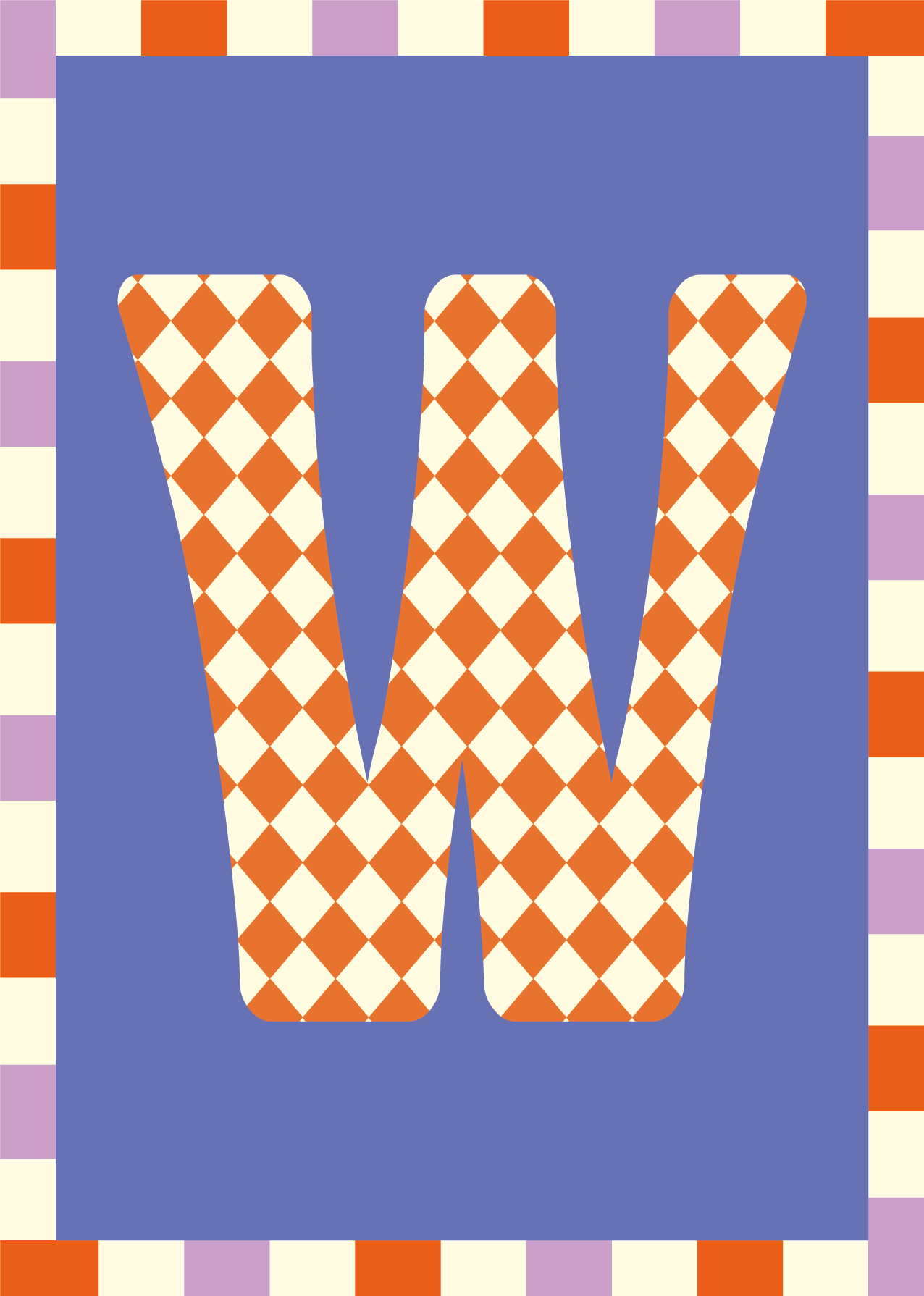 Letterposter Blauw