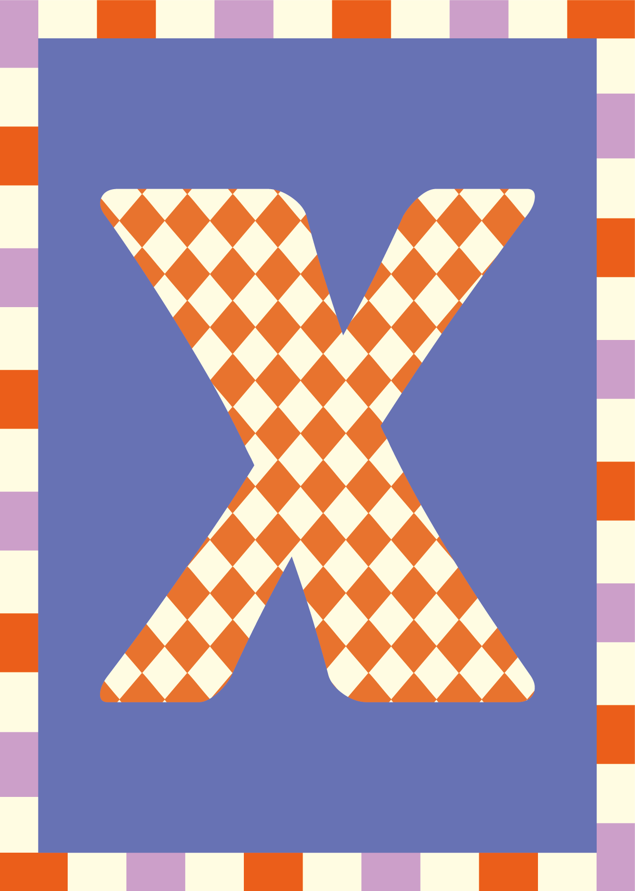 Letterposter Blauw