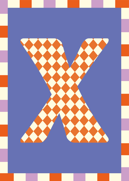 Letterposter Blauw