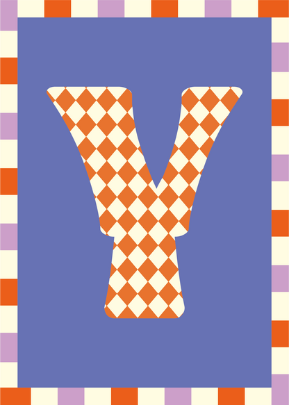 Letterposter Blauw