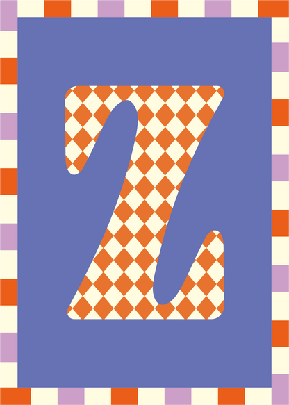 Letterposter Blauw