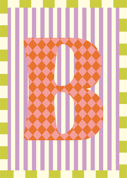 Letterposter Lila streep