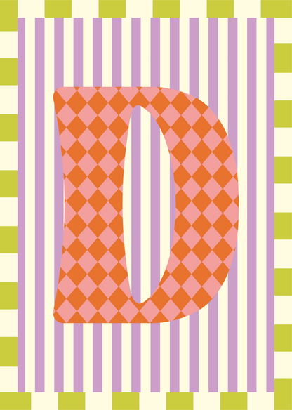 Letterposter Lila streep