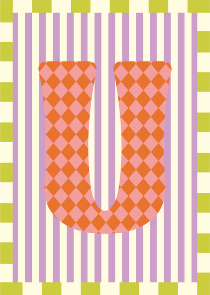 Letterposter Lila streep