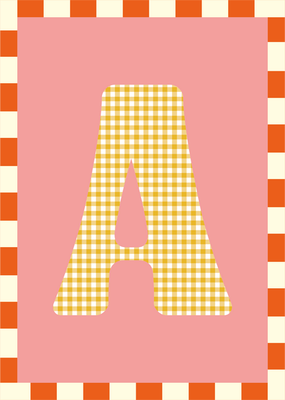 Letterposter Roze