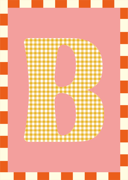 Letterposter Roze