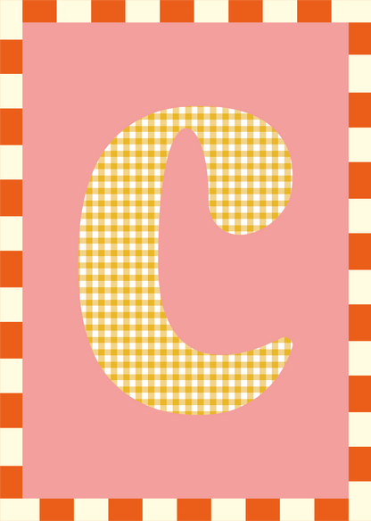 Letterposter Roze