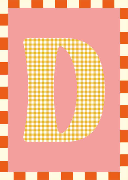 Letterposter Roze
