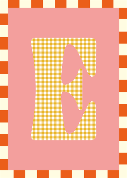 Letterposter Roze