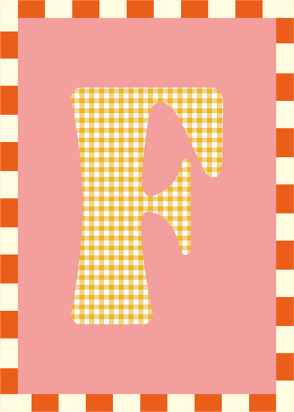 Letterposter Roze