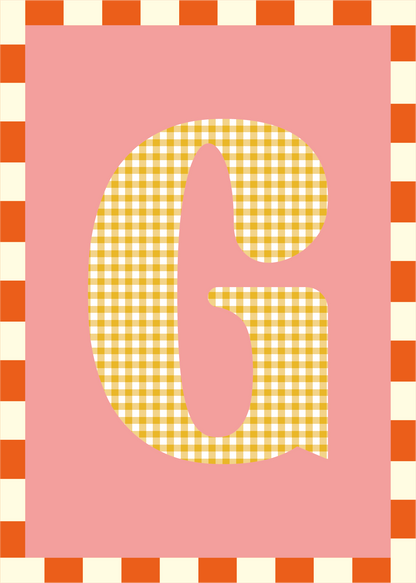 Letterposter Roze