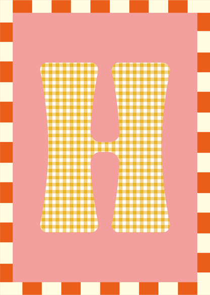 Letterposter Roze