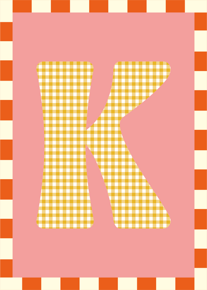 Letterposter Roze