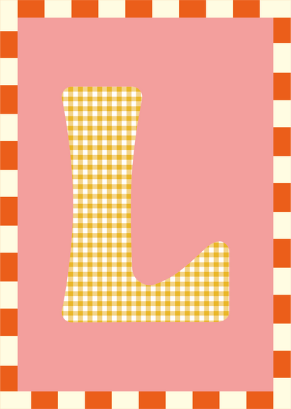 Letterposter Roze