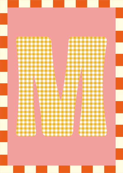 Letterposter Roze