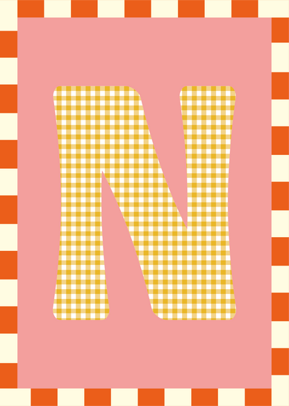 Letterposter Roze