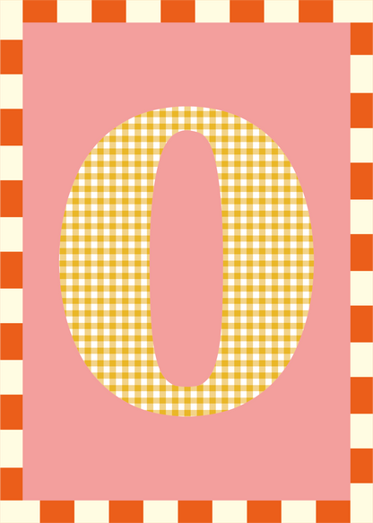 Letterposter Roze
