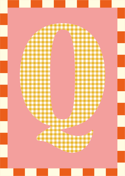 Letterposter Roze
