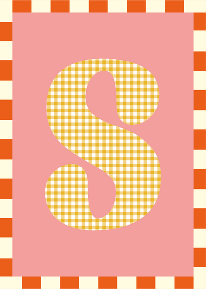 Letterposter Roze
