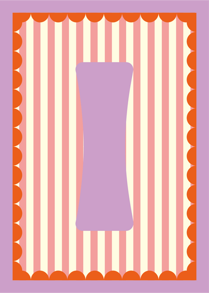 Letterposter Roze streep