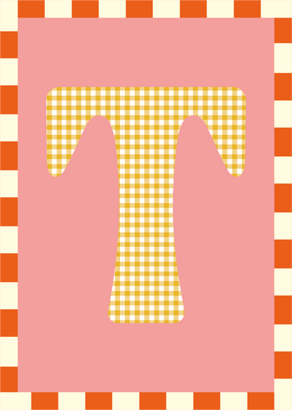 Letterposter Roze