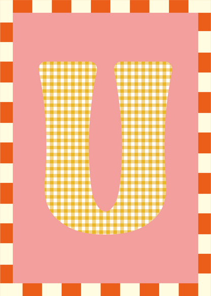 Letterposter Roze